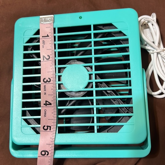 USB Little Big Fan - Green Blue Teal - Great For A Computer Table - Picture 7 of 7